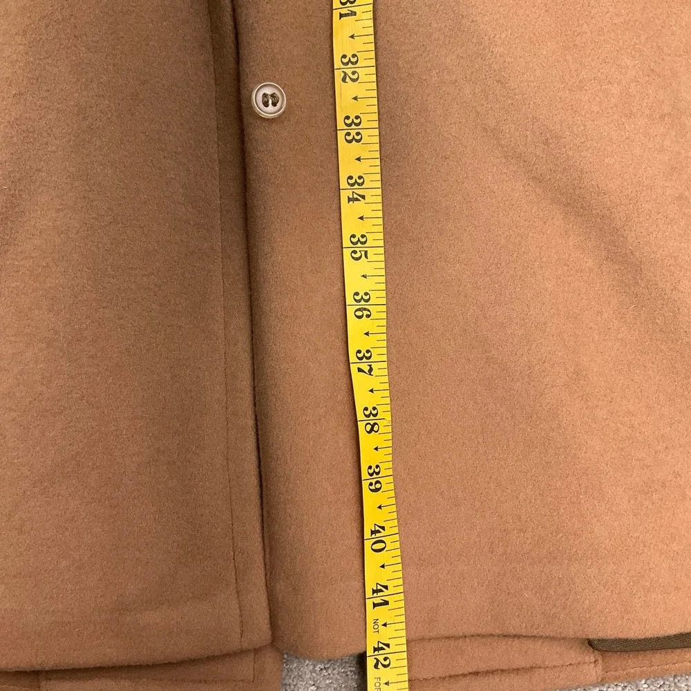 London Fog Overcoat Mens 42R Camel Tan Traditional Preppy‎ Wool Academia VTG USA